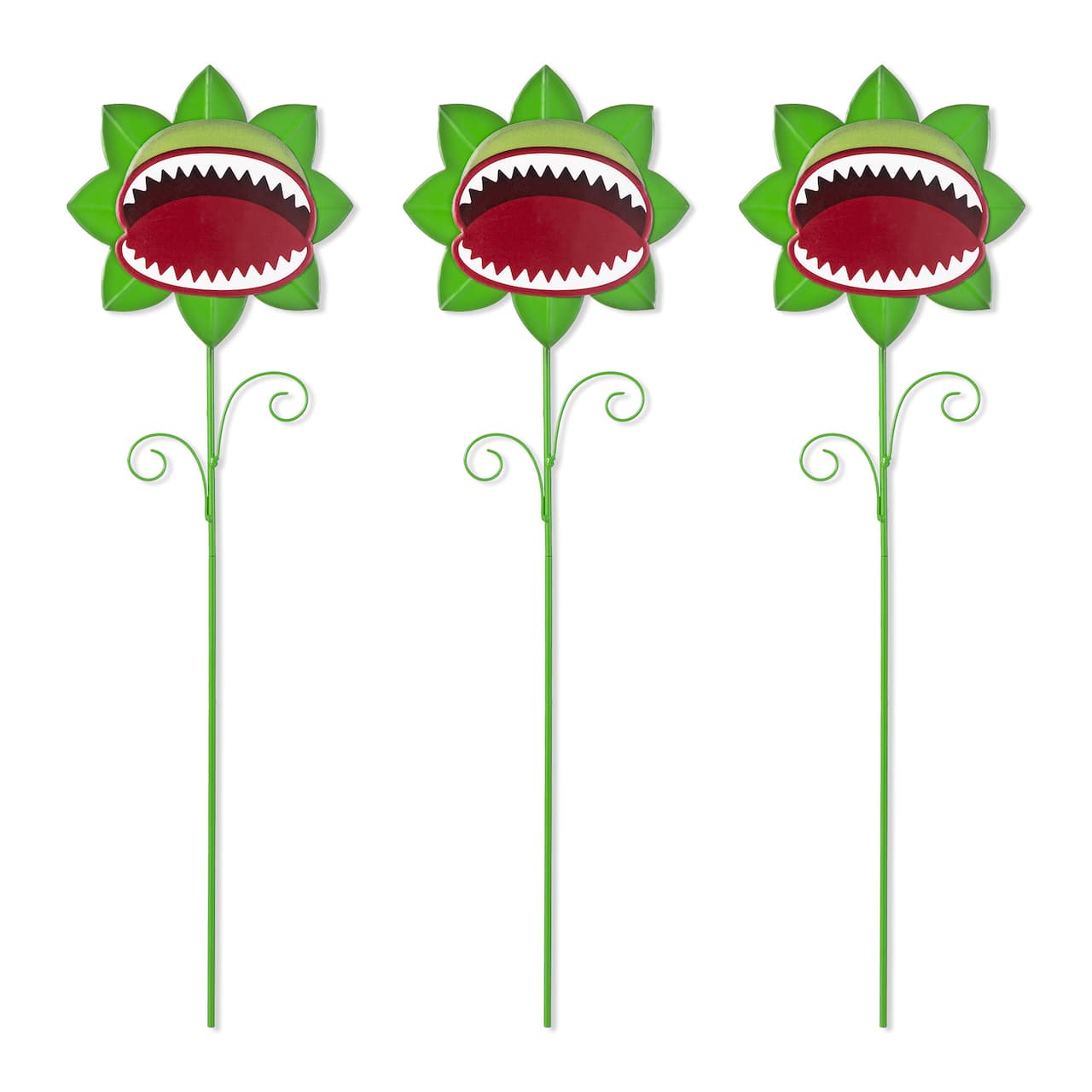 Glitzhome® 24"H Halloween Metal Chomper Yard Stake Set